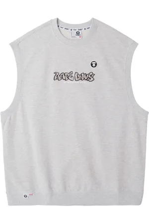 A Bathing Ape Vest med broderet logo og rund hals
