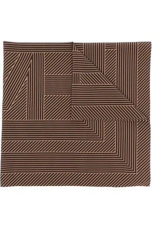 Totême Tørklæde med monogramtryk og stribe