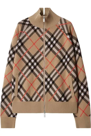 Burberry Vintage-ternet cardigan med lynlås