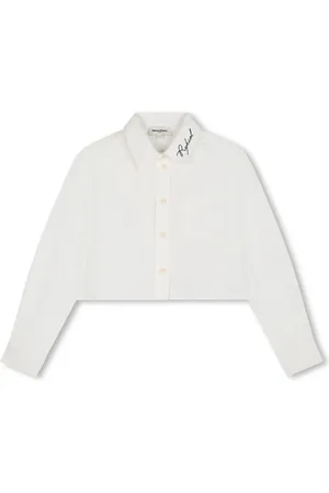 Sonia Rykiel Enfant Cropped skjorte med broderet logo