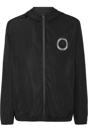 Philipp Plein Carbon Tiger vindjakke med hætte