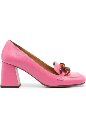 Chie Mihara 75mm loafers i læder med kædedetalje