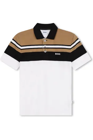 HUGO BOSS Polo med logotryk og striber