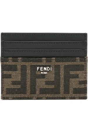 Fendi Kortholder i læder med FF-jacquard