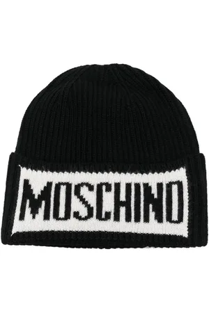 Moschino Strikket hue med intarsia-logo