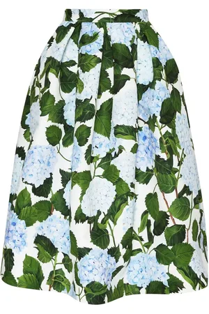 Oscar de la Renta Mellemlang nederdel med blomstertryk