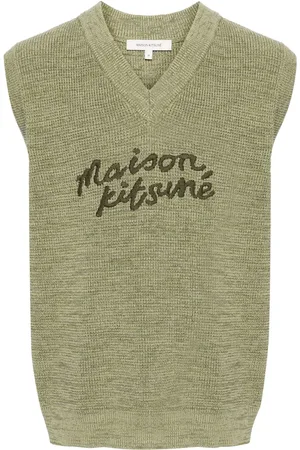 Maison Kitsuné Vest med broderet logo