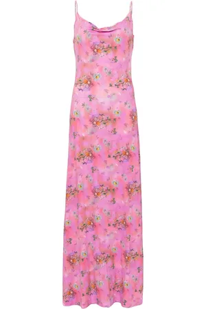 MACCAPANI Lang Ita kjole med blomstertryk