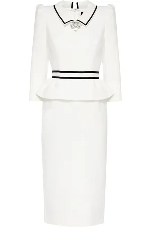 Jenny Packham Mellemlang Honeybee kjole med peplum-talje