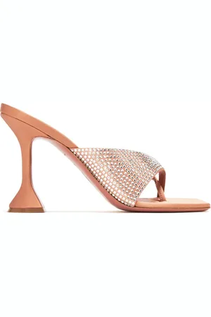 Amina Muaddi 95 mm Shiona sandaler med krystaludsmykning