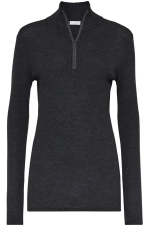 Brunello Cucinelli Ribstrikket top
