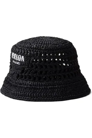 Prada Hæklet bøllehat i jacquard med logo
