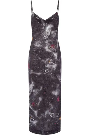 Moschino Lang kjole med astral-mønster