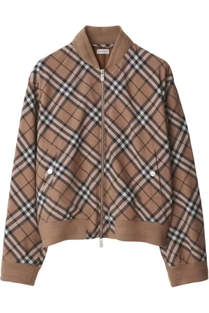 Burberry Vintage-ternet bomberjakke med lynlås