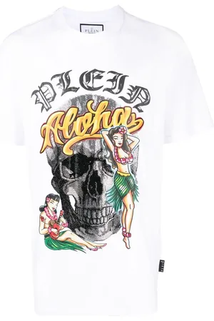 Philipp Plein Kortærmet T-shirt med blomstertryk