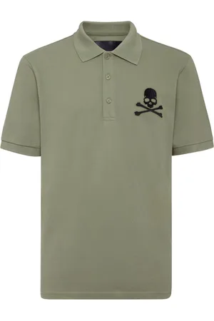 Philipp Plein Polo med Skull & Bones-broderi