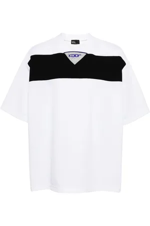 Kolor T-shirt med stribedetalje