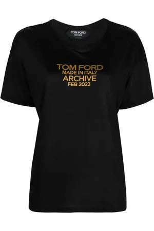Tom Ford T-shirt i silke med logotryk