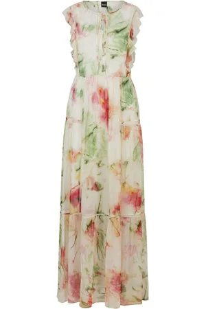 HUGO BOSS Lang kjole med blomstertryk
