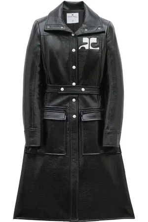 Courrèges Trenchcoat med logomærke