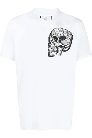 Philipp Plein T-shirt med rund hals og dødningehovedtryk