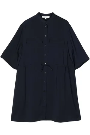 Maison Kitsuné Kortærmet kort kjole med knappe