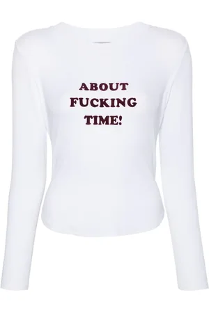 Stella McCartney T-shirt med slogantryk