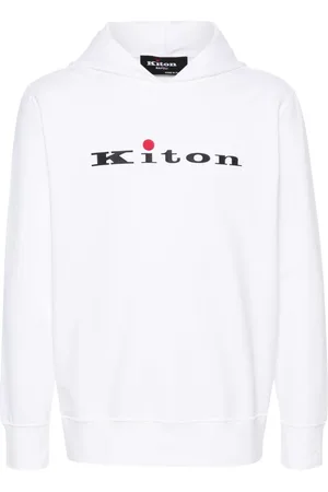 Kiton Hættetrøje med gummieret logo