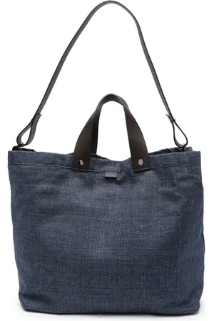 CANALI Holdall-taske i denim med logomærke