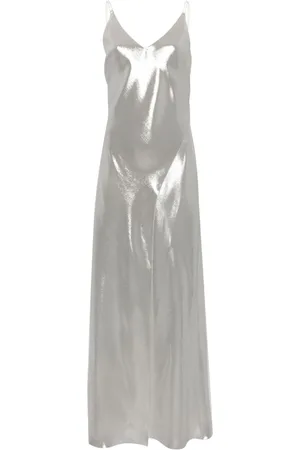 CARINE GILSON Slip-kjole med lurex-detalje