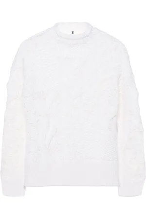 ERMANNO SCERVINO Uldtrøje med blondedetalje