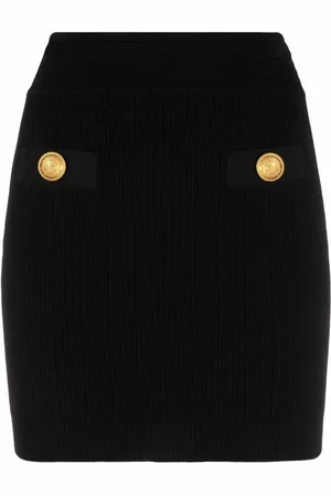 Balmain Kort nederdel med dekorative knapper