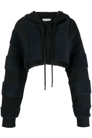 MONSE Cropped hættetrøje med paneler