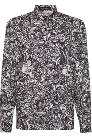 Philipp Plein Skjorte med tattoo-tryk