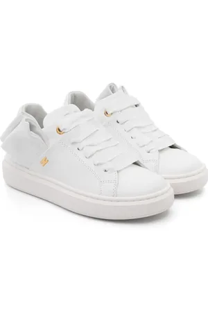 Elisabetta Franchi Sneakers i læder med sløjfedetalje