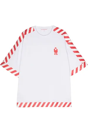 WALTER VAN BEIRENDONCK Danger T-shirt med gummieret logo