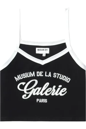 Musium Div. Cropped tanktop med logoudsmykning