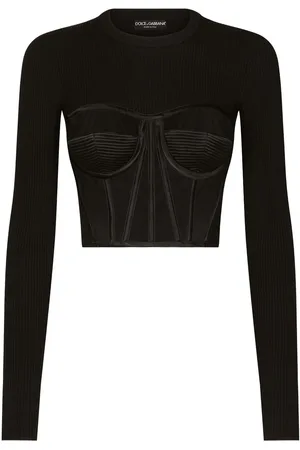 Dolce & Gabbana Finstrikket bustier-trøje