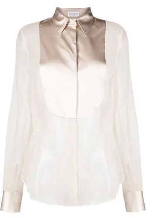 Brunello Cucinelli Transparent silkeskjorte