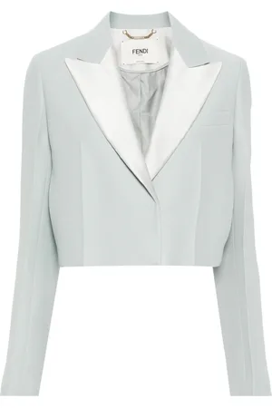 Fendi Cropped blazer med kontrastpanel