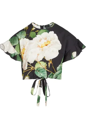 Giambattista Valli Cropped Giant Bloom bluse