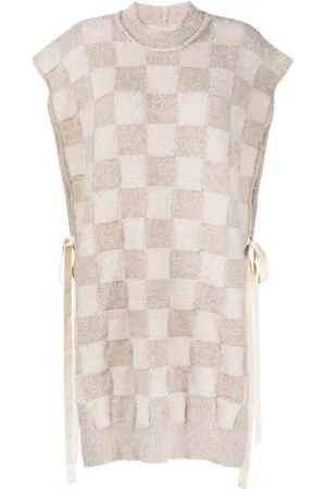 UMA WANG Ternet strikket vest