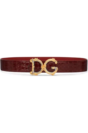 Dolce & Gabbana Krokodillepræget læderbælte