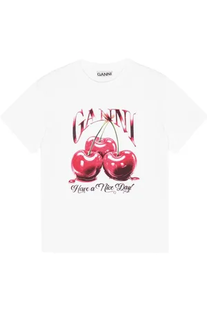 Ganni Grafisk T-shirt med logotryk