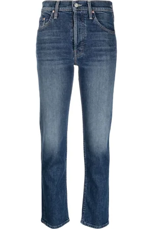 Mother Cropped jeans med slank pasform og høj talje