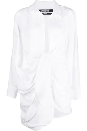 Jacquemus La Robe Bahia kjole med draperinger