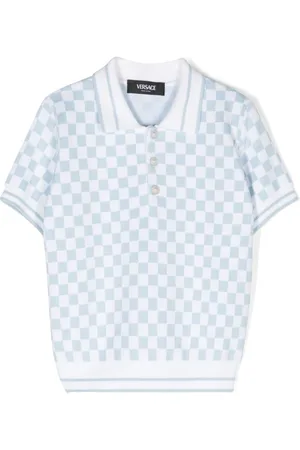 VERSACE Polo i skakternet strik