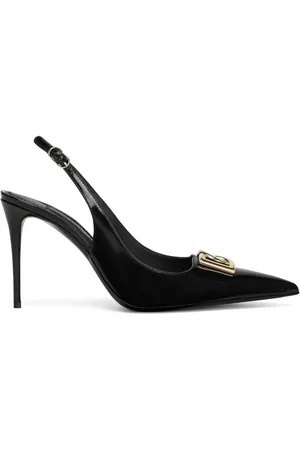 Dolce & Gabbana Slingback-pumps med logoplade og hæl