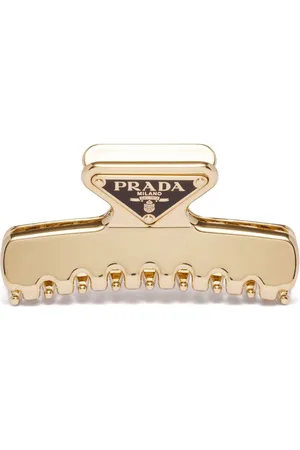 Prada Hårspænde med trekantet logo