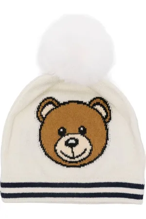 Moschino Intarsiastrikket hue med logo